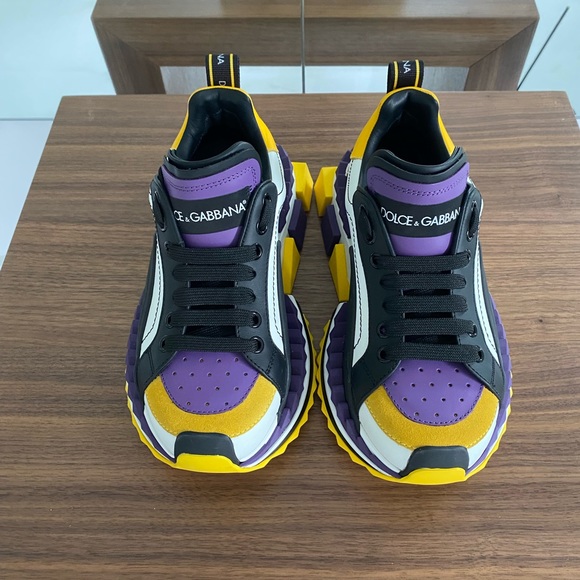 DOLCE & GABBANA Super Queen Multicolor Leather Sneakers - Picture 5 of 13